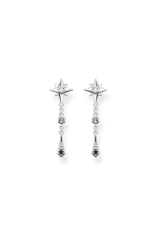 Thomas Sabo Sterling Silver Magic Star Drop Earrings H2209-945-7