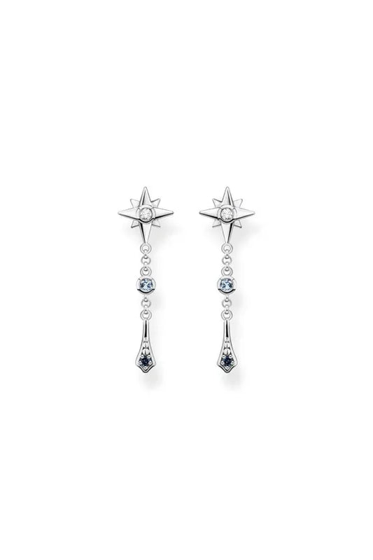 Thomas Sabo Sterling Silver Magic Star Drop Earrings H2209-945-7