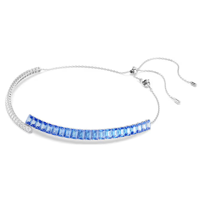 Swarovski Matrix Choker Mixed Cuts, Blue, Rhodium Plated 5722464