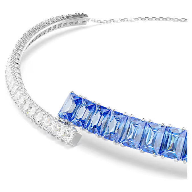 Swarovski Matrix Choker Mixed Cuts, Blue, Rhodium Plated 5722464
