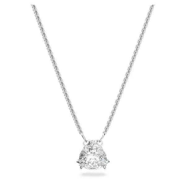 Swarovski Matrix pendant Trilliant cut, White, Rhodium plated 5628352