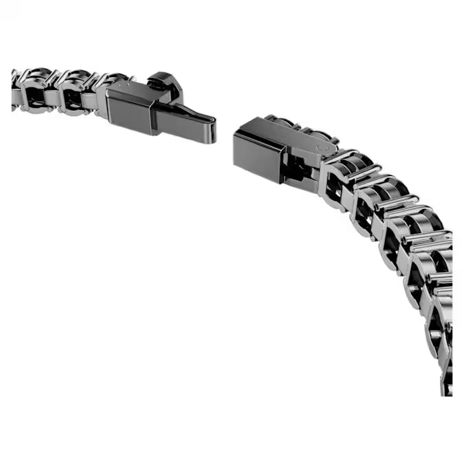 Swarovski Matrix Tennis Bracelet Round Cut, Black, Ruthenium Plated 5696030, 5696033