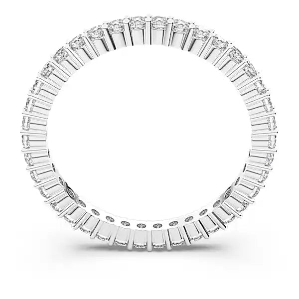 Swarovski Matrix Vittore ring Round cut, White, Silver-tone finish 5656298 5655705 5656300