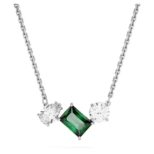 Swarovski Mesmera pendant Mixed cuts, Green, Rhodium plated 5668278