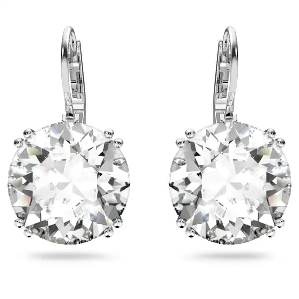 Swarovski Millenia drop earrings Round cut, White, Rhodium plated 5628351