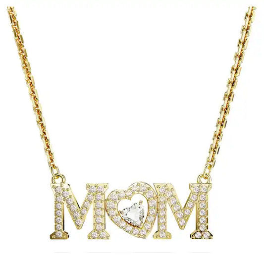 Swarovski Mother’s Day necklace Heart, White, Gold-tone plated 5649933