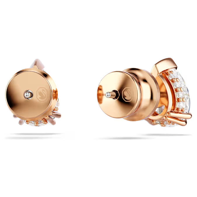 Swarovski Stilla Stud Earrings Pear Cut, White, Rose Gold-Tone Plated 5734248