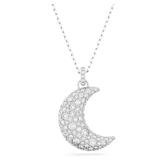 Swarovski Sublima pendant Moon, White, Rhodium plated 5666181