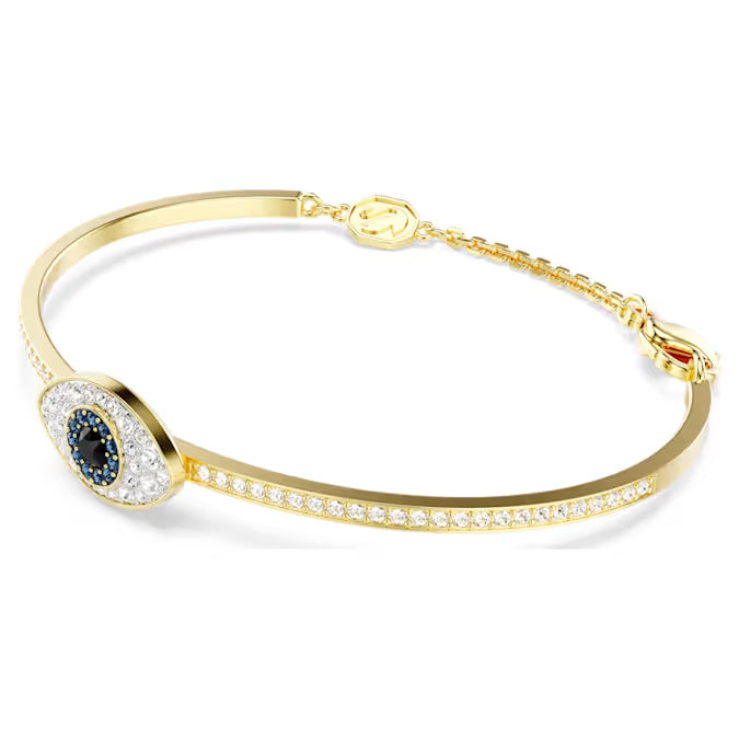 Swarovski Symbolica Bangle Evil Eye, Blue, Gold-Tone Plated 5696467, 5692171, 5700879