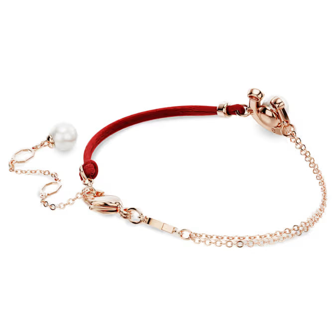 Swarovski Symbolica Bracelet Crystal Pearl, Pavé, Horseshoe, White, Rose Gold-Tone Plated 5736976