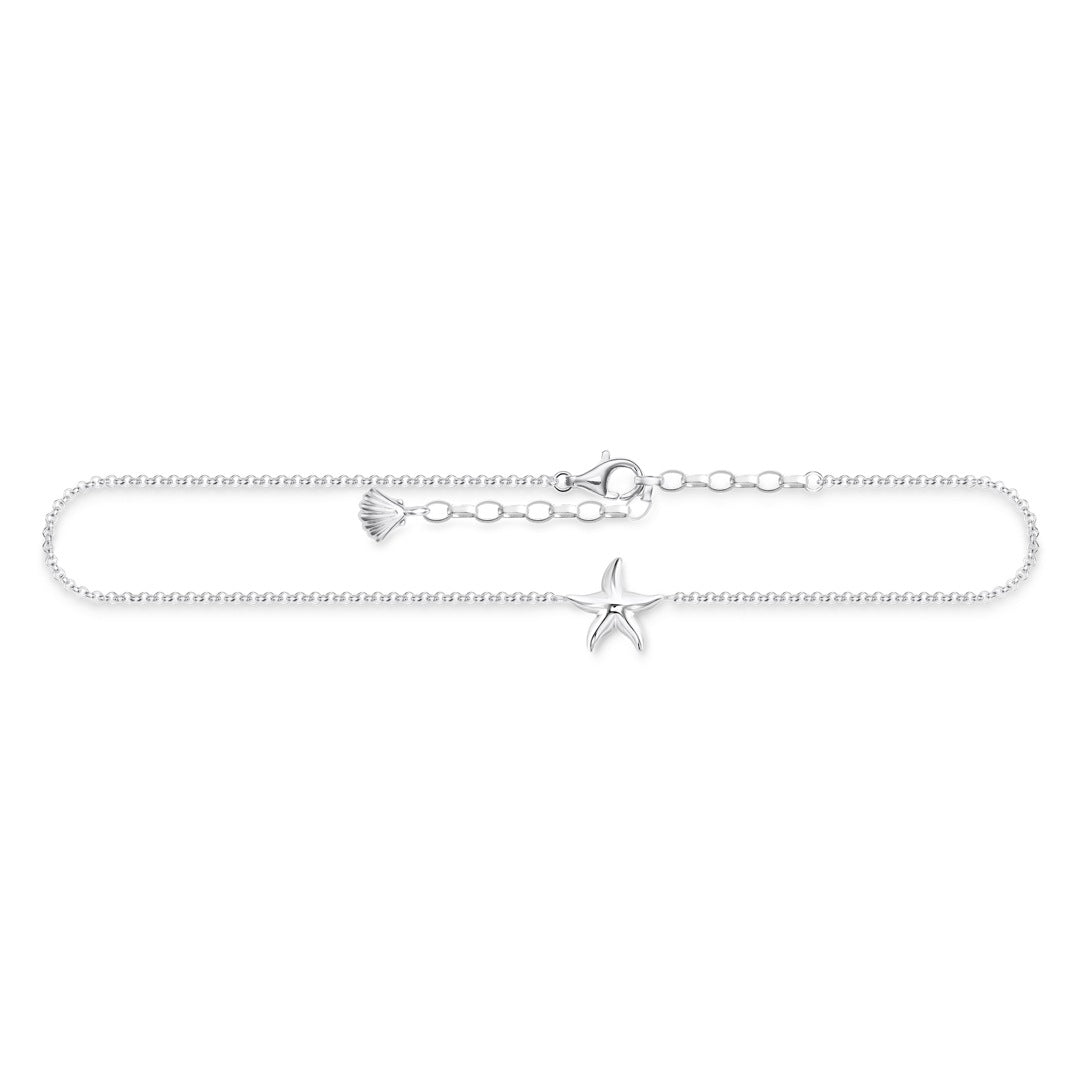 Thomas Sabo sterling silver glam & soul Anklet seastar AK0008-001-21-l27v