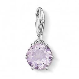 Thomas Sabo Silver June Birth Stone Light Amethyst Charm 1259-163-13