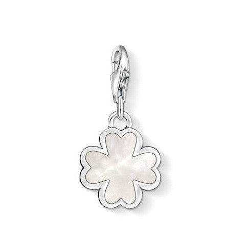 Thomas Sabo Silver Cloverleaf & Mother of Pearl Charm Pendant 0949-029-14