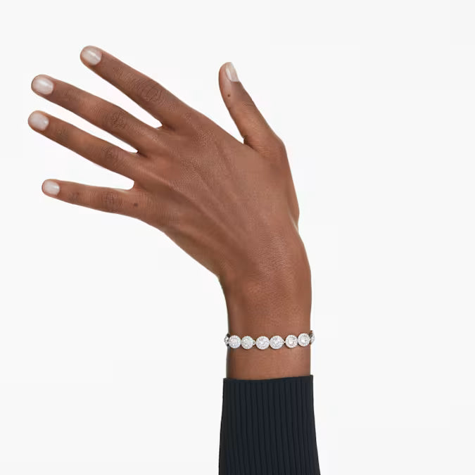 Swarovski Una Angelic Bracelet Round Cut, White, Rhodium Plated 5682279