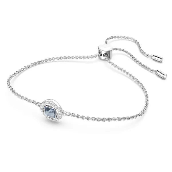 Swarovski Una Angelic bracelet Square cut, Blue, Rhodium plated 5662141