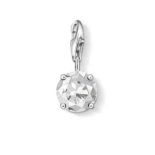 Thomas Sabo Silver and Clear CZ April Charm 0136-051-14