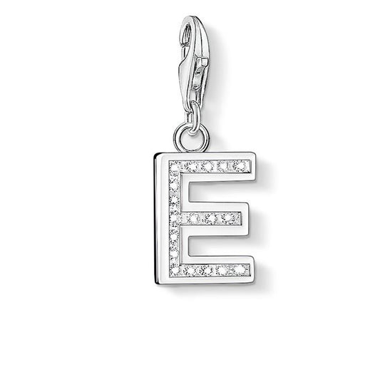 Thomas Sabo Jewellery E Charm White 925 Sterling Silver/ Zirconia 0227-051-14