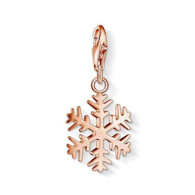 Thomas Sabo Jewellery Rose Gold Plated Snowflake Charm 1029-415-12