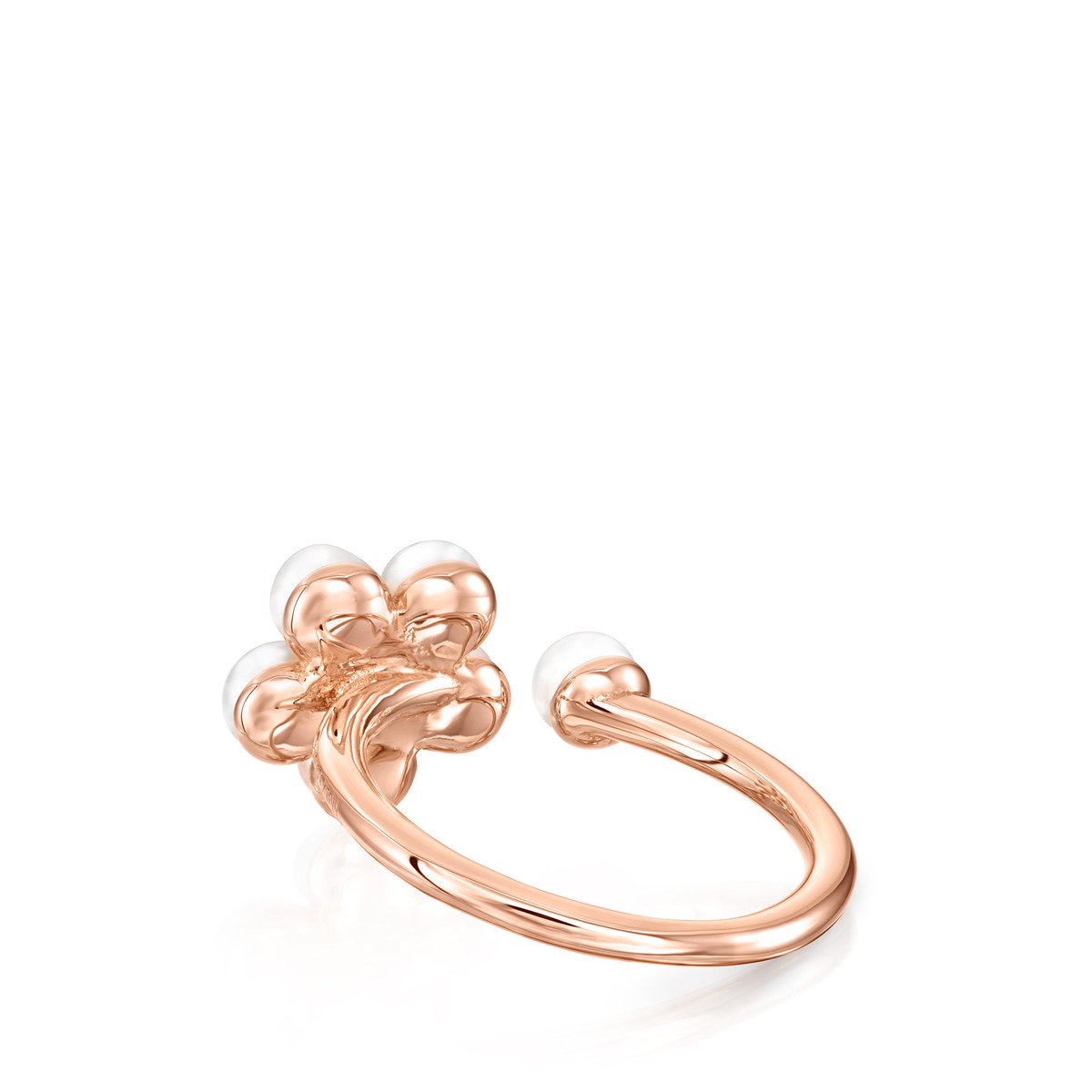 Tous Rose Gold Vermeil Real Sisy Ring with Pearls 812455510