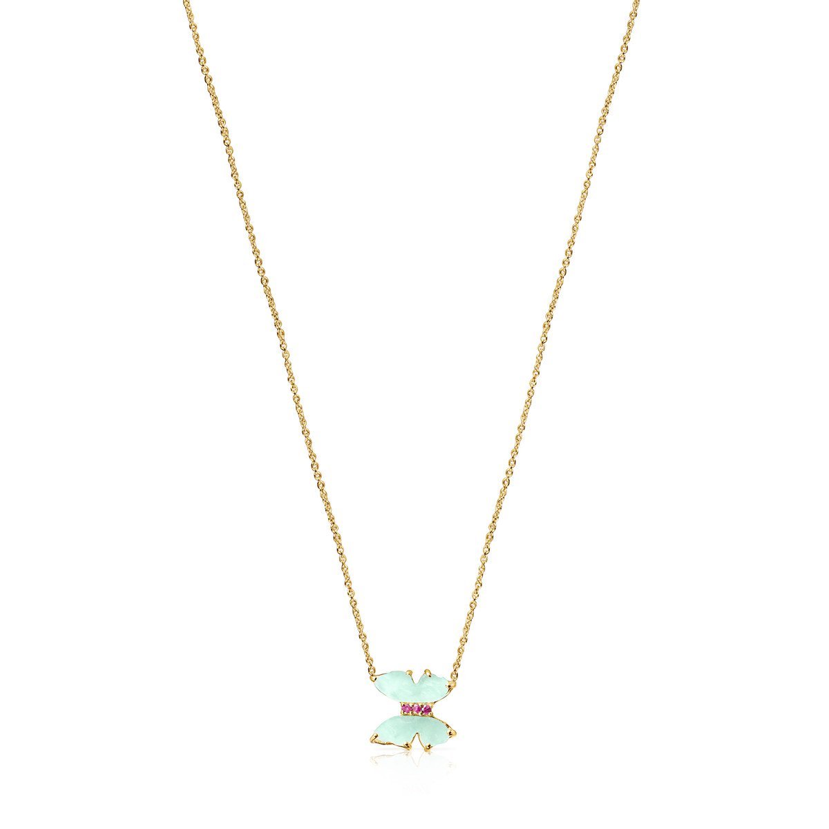 Tous Gold with Amazonite and Ruby Vita Necklace 918532040