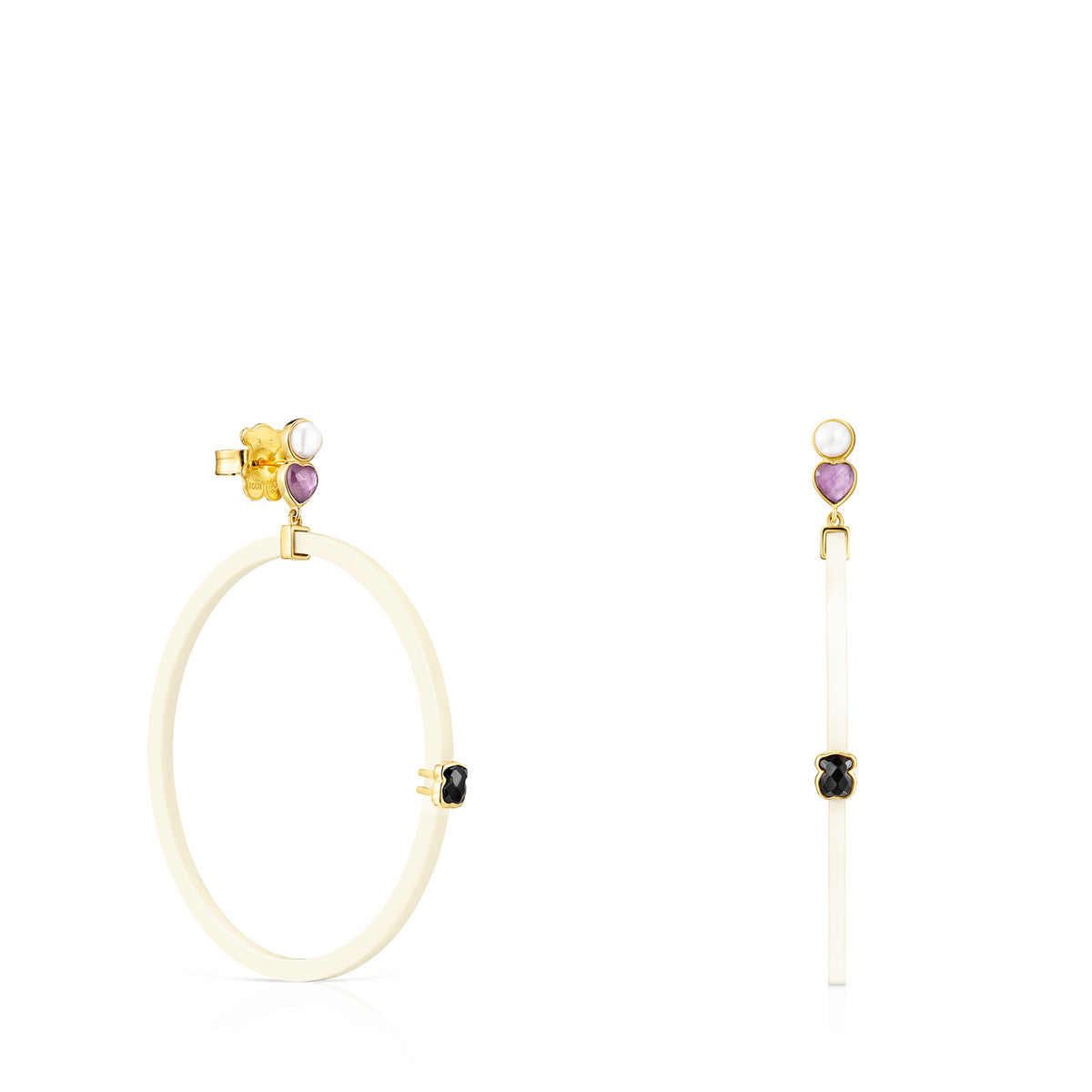 Tous Glory Earrings in Resin with Gold Vermeil and Gemstones 918593530