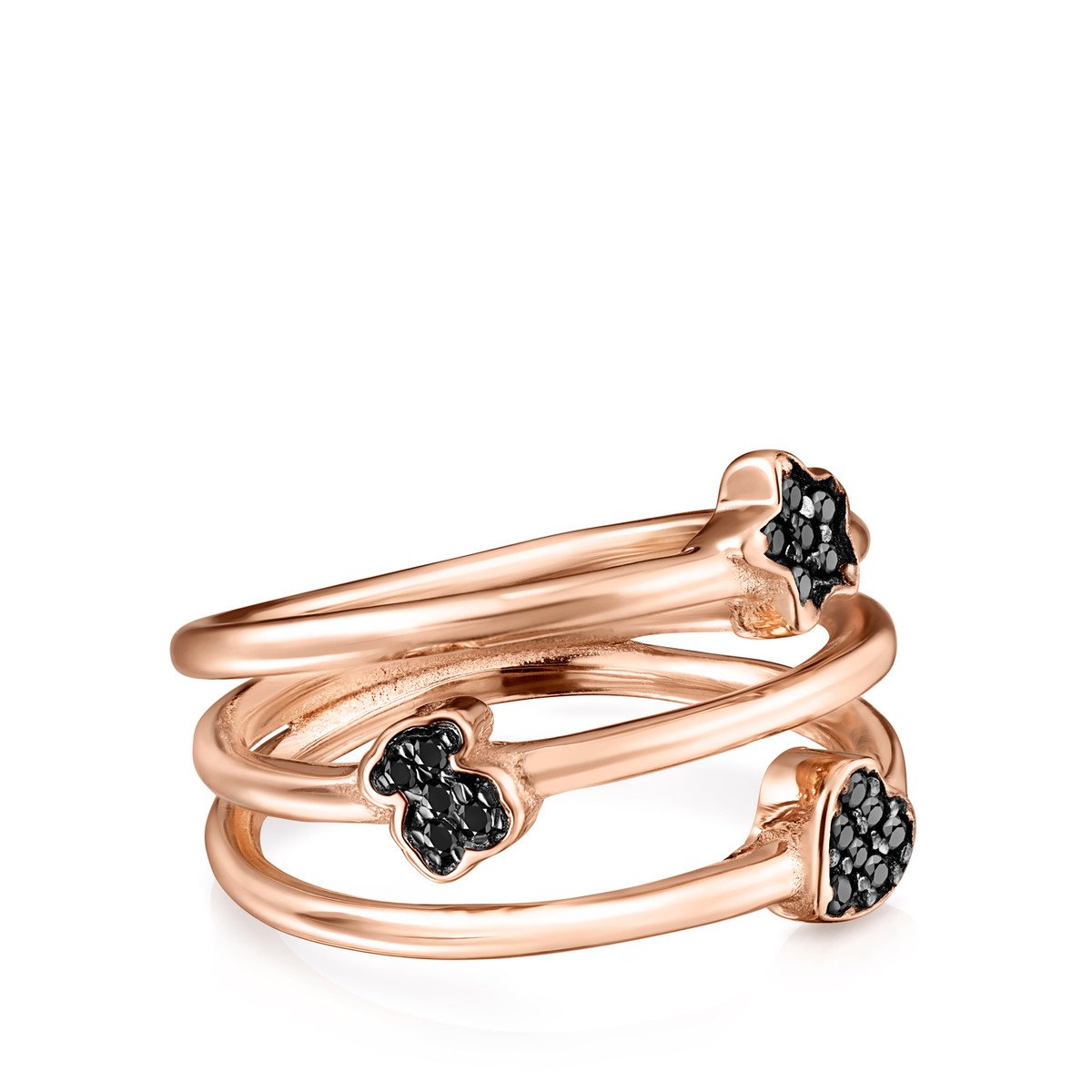 Tous Rose Gold Vermeil Motif Ring with Spinels 914935511