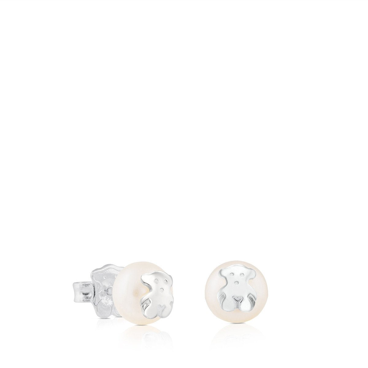 Tous Silver TOUS Bear Earrings with Pearl 211140420