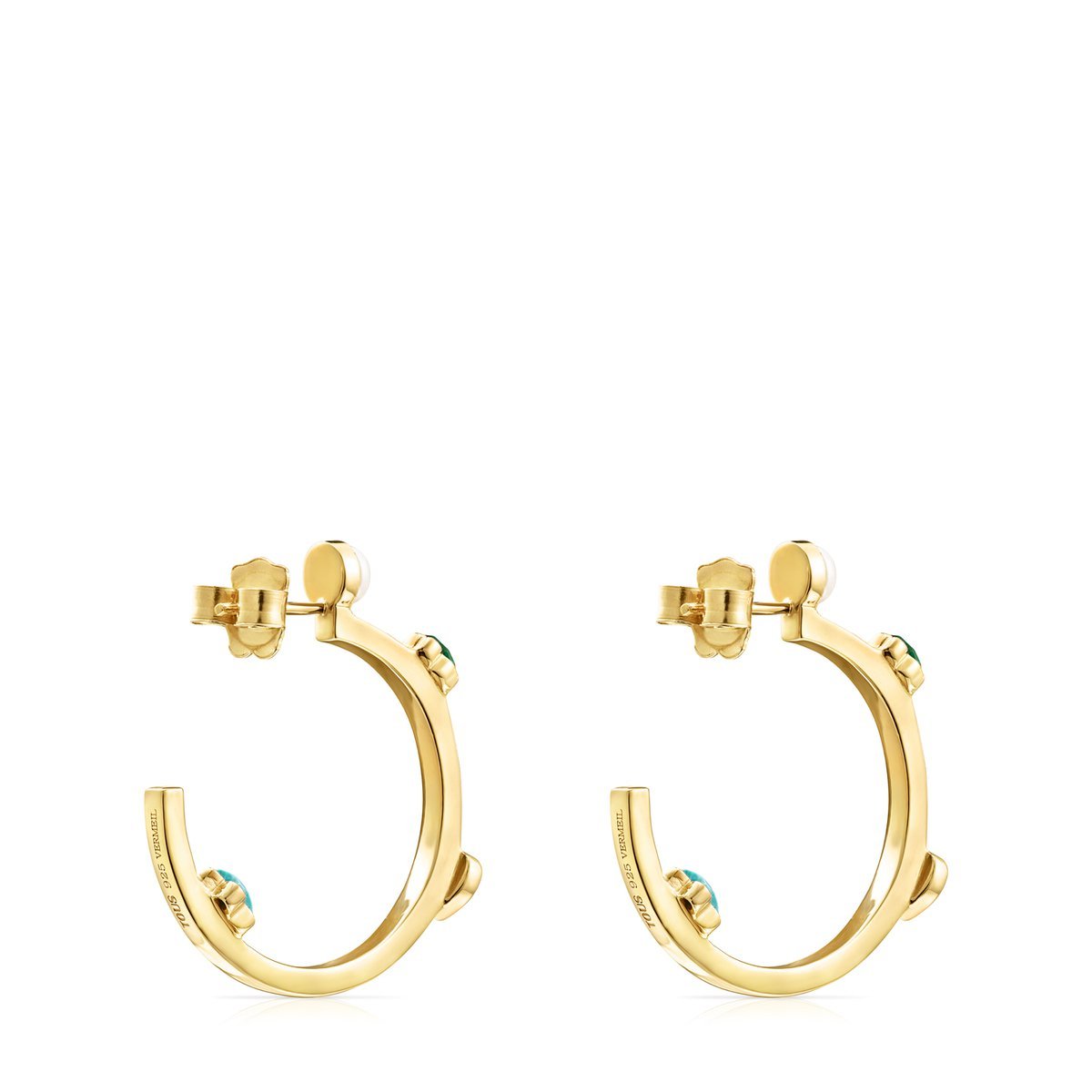 Tous Small Glory Earrings in Gold Vermeil with Gemstones 918593510