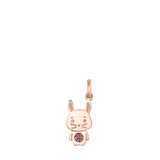 Tous Chinese Horoscope Rabbit Pendant in Rose Gold Vermeil with Ruby 918434550
