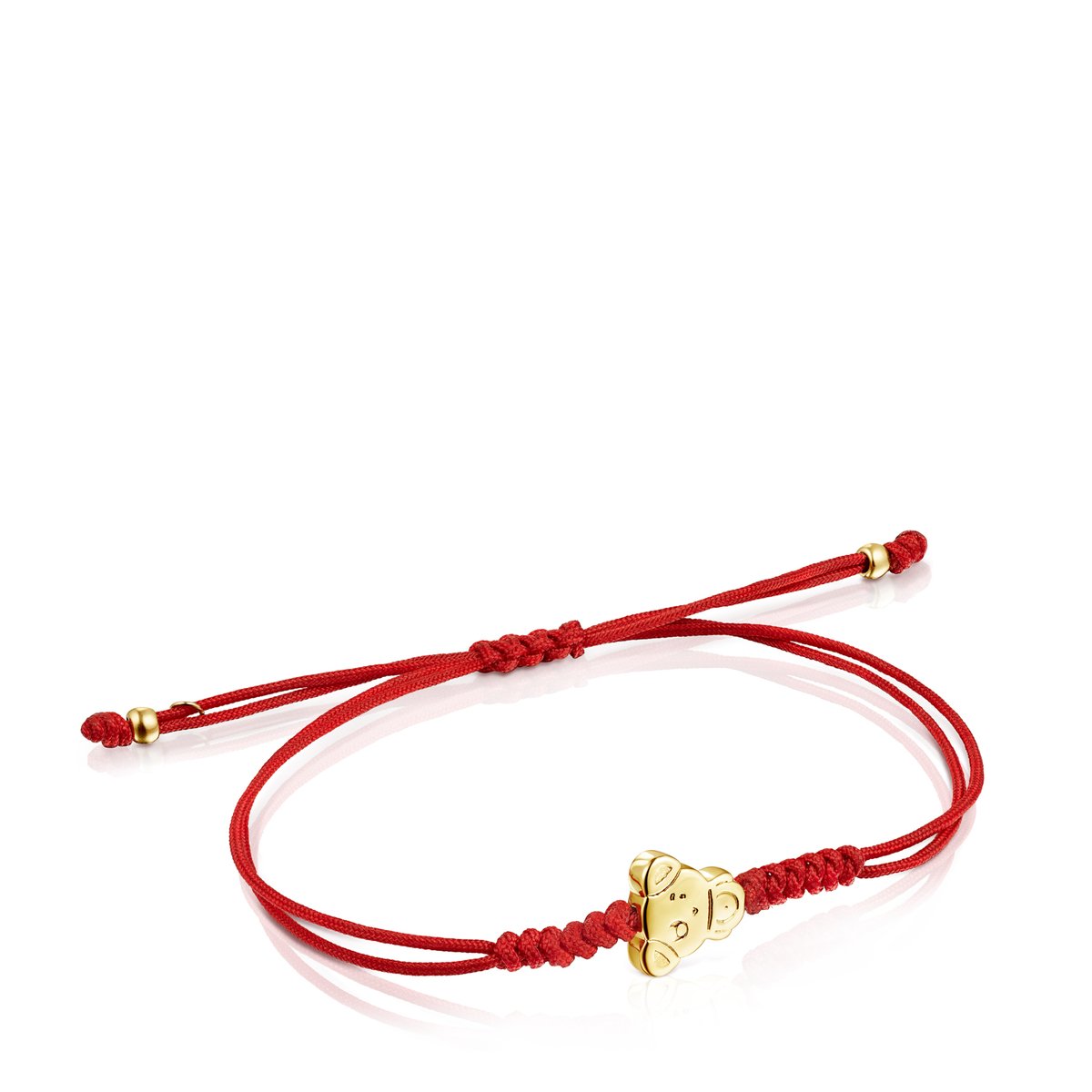 Tous Chinese Horoscope Dog Bracelet in Gold and Red Cord 918431090
