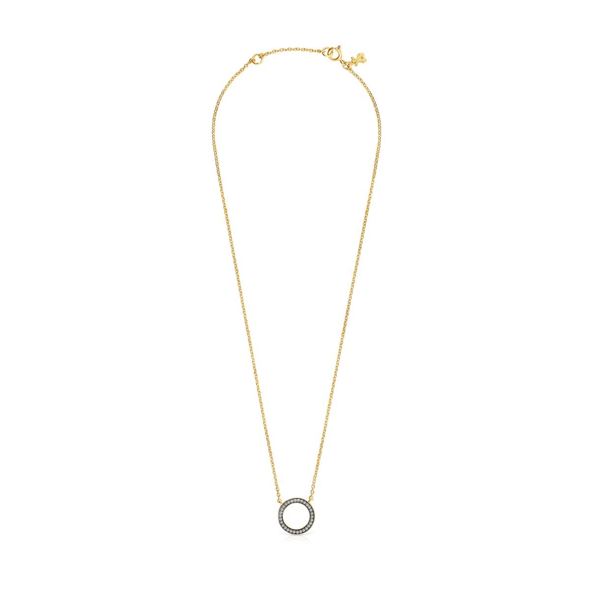 Tous Nocturne disc Necklace in Gold Vermeil with Diamonds 918442570