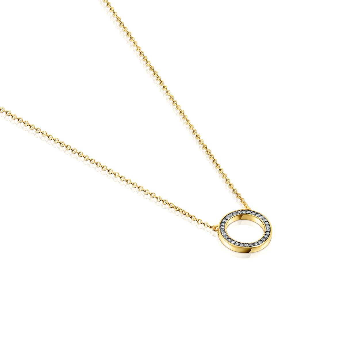 Tous Nocturne disc Necklace in Gold Vermeil with Diamonds 918442570