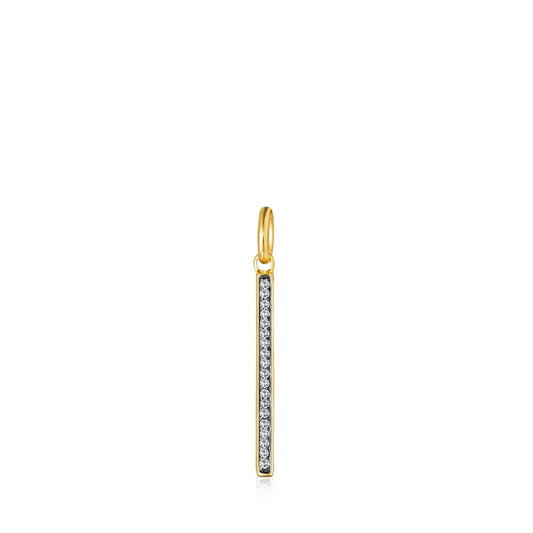 Tous Nocturne bar Pendant in Gold Vermeil with Diamonds 918444520