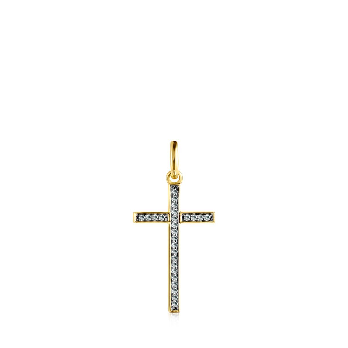 Tous Nocturne cross Pendant in Gold Vermeil with Diamonds 918444540