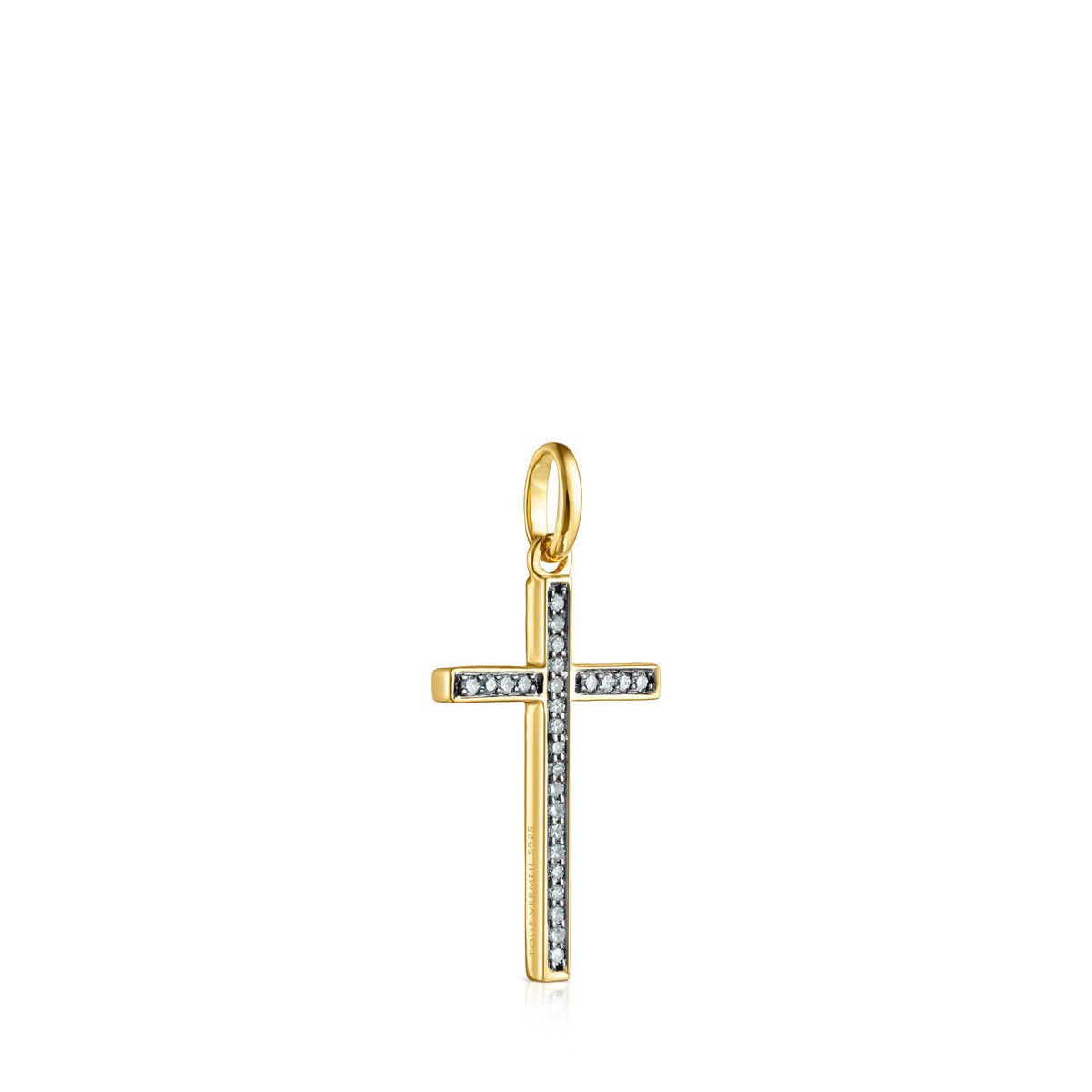 Tous Nocturne cross Pendant in Gold Vermeil with Diamonds 918444540