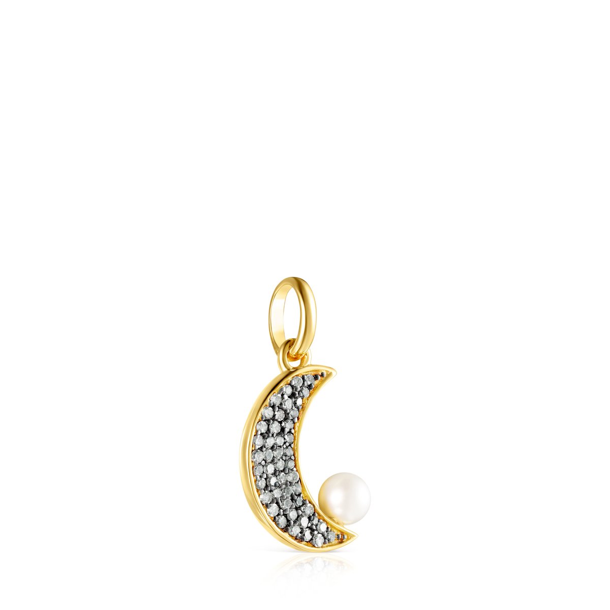 Tous Nocturne half-moon Pendant in Gold Vermeil with Diamonds and Pearl 918444550