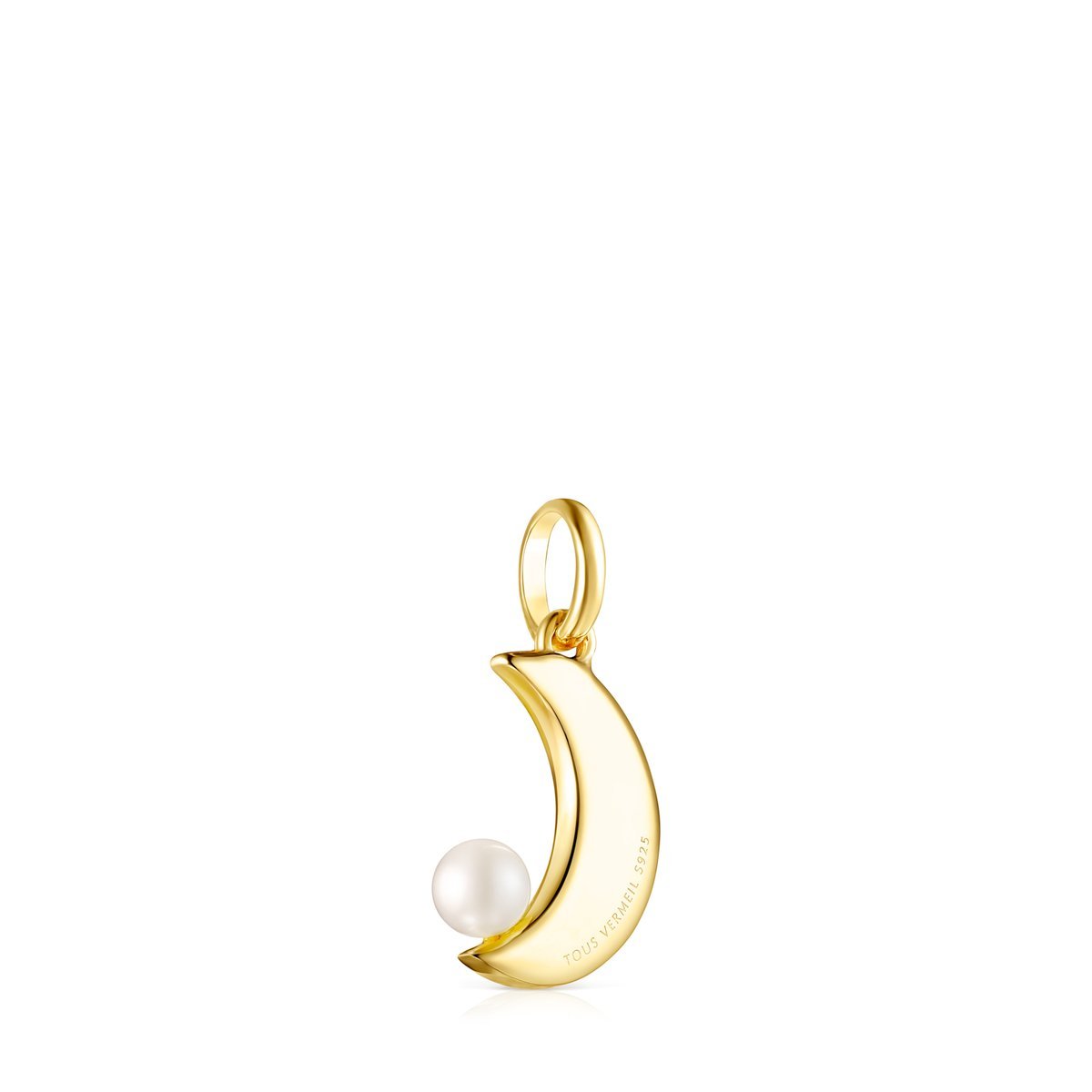 Tous Nocturne half-moon Pendant in Gold Vermeil with Diamonds and Pearl 918444550