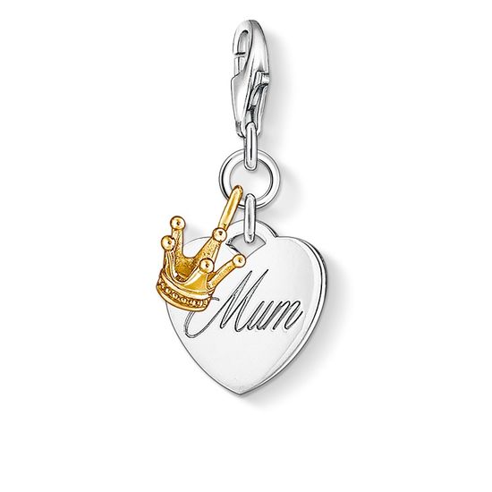 Thomas Sabo Charm Pendant "Mum Heart With Crown" 1060-413-12