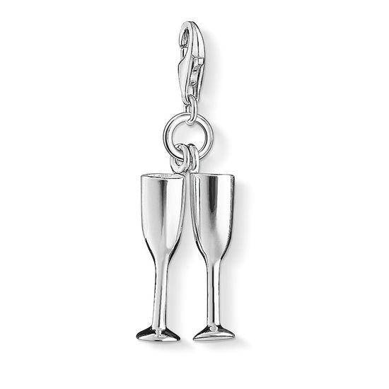 Thomas Sabo Charm Pendant "Champagne Glasses" 1288-001-12