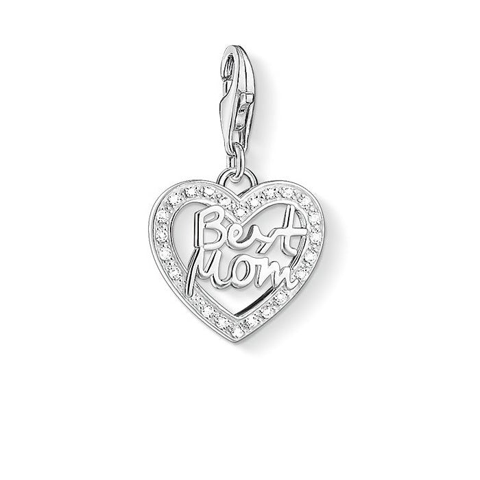 Thomas Sabo Silver Zirconia Best Mom Charm 1308-051-14