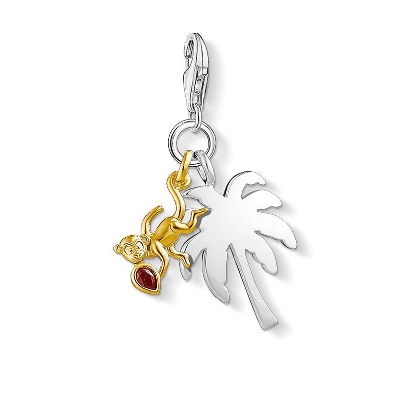 Thomas Sabo Silver & Gold Palm Tree Monkey Charm 1348-414-10