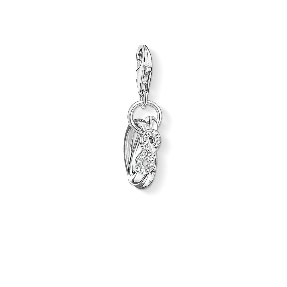 Thomas Sabo Silver Intertwined Infinity Rings Charm 1387-051-14