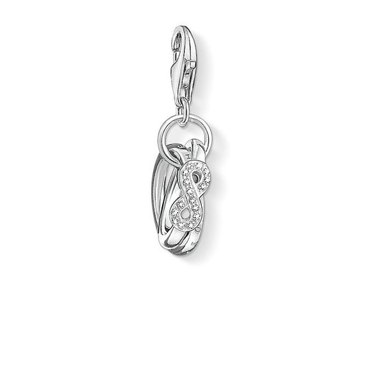 Thomas Sabo Silver Intertwined Infinity Rings Charm 1387-051-14