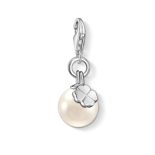 Thomas Sabo Charm Pendant "Pearl With Cloverleaf" 1461-082-14