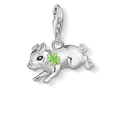 Thomas Sabo Charm Pendant "Little Pig With Cloverleaf" 1561-007-21