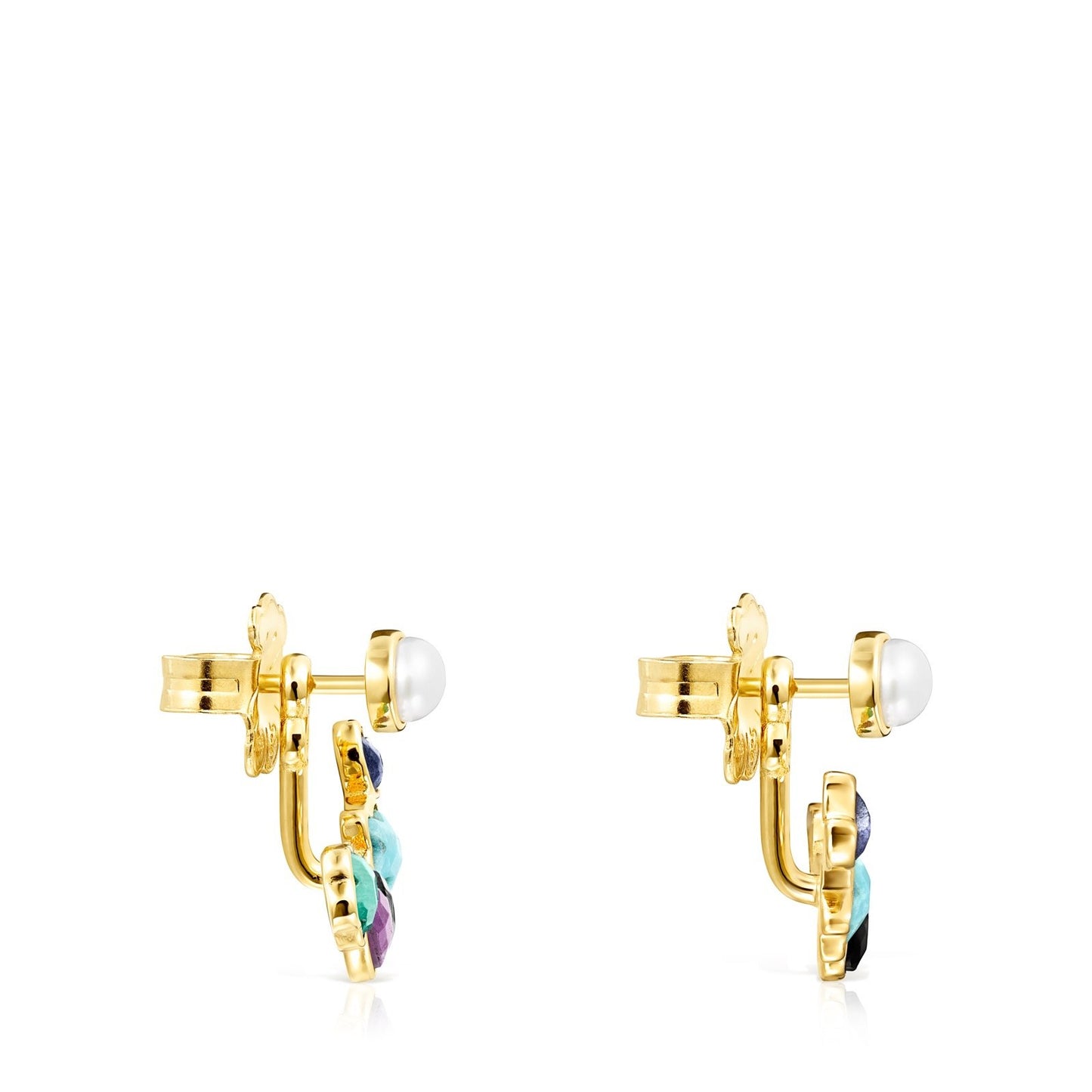 Tous Short Glory Earrings in Gold Vermeil with Gemstones 918593590