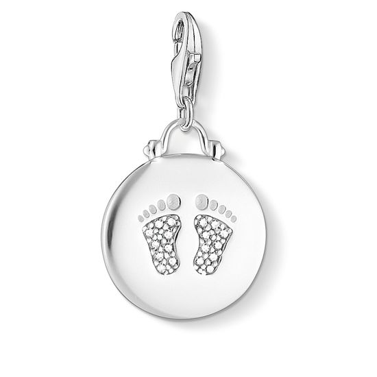Thomas Sabo Charm Pendant "Disc Baby Footprint" 1692-051-14