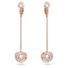 Generation clip earrings White, Rose gold-tone plated 5636508 5636510