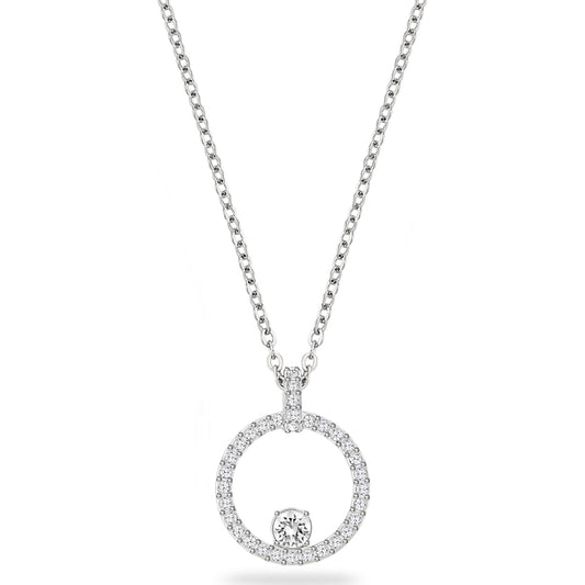 Swarovski Creativity pendant, Circular, White, Rhodium plated 5198686