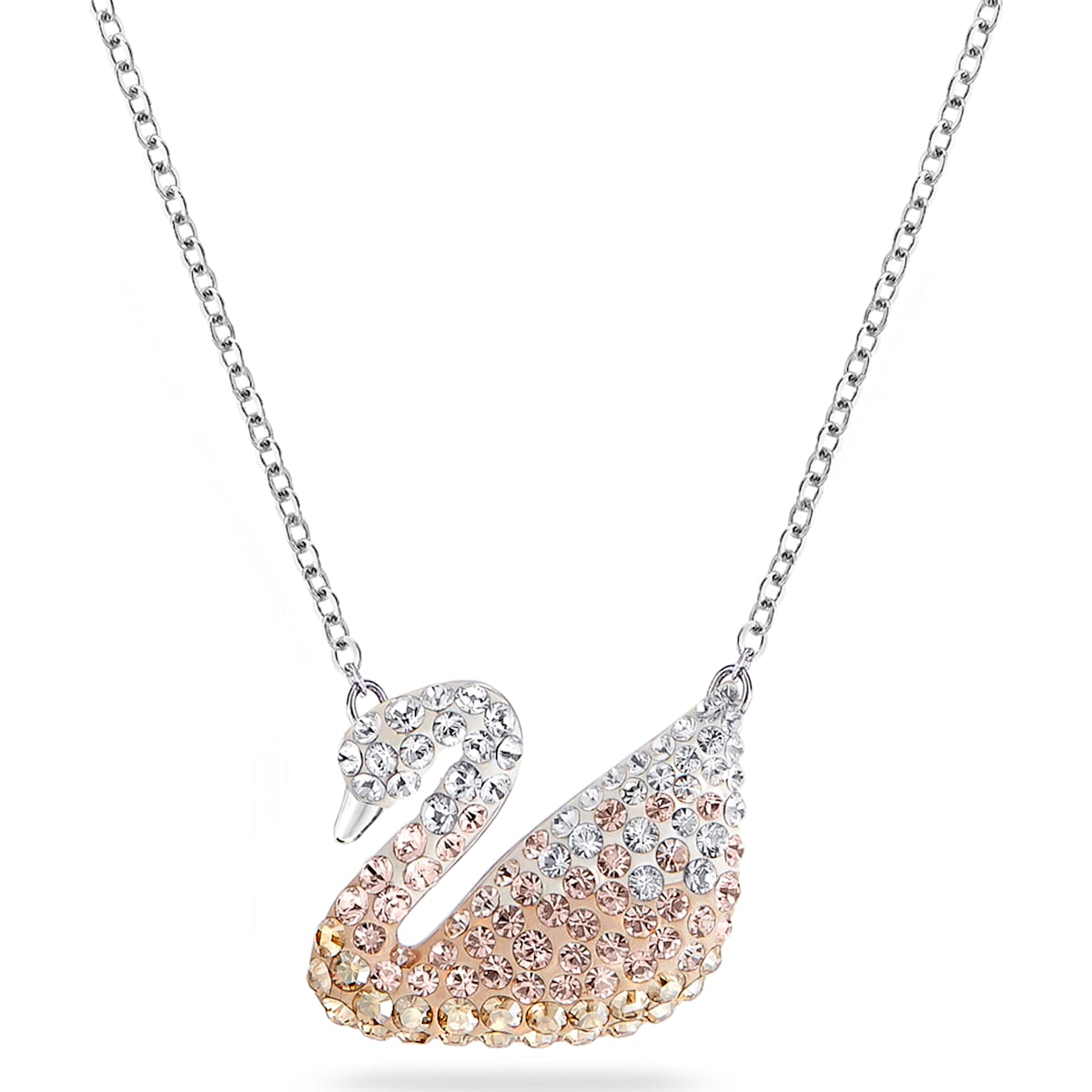 Swarovski Iconic Swan pendant, Swan, Beige, Rhodium plated 5215034